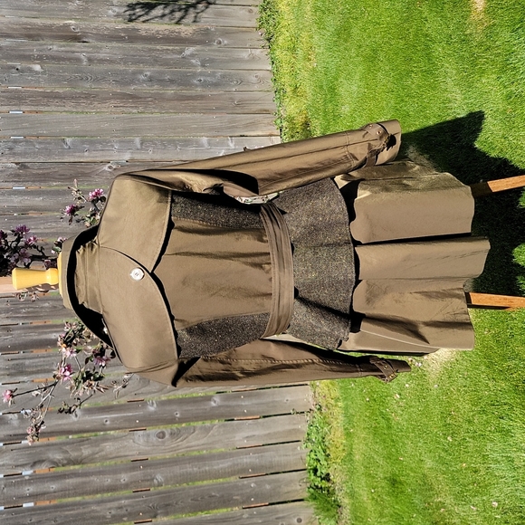 Steve Madden Tweed Peplum Trench Coat - Picture 3 of 10